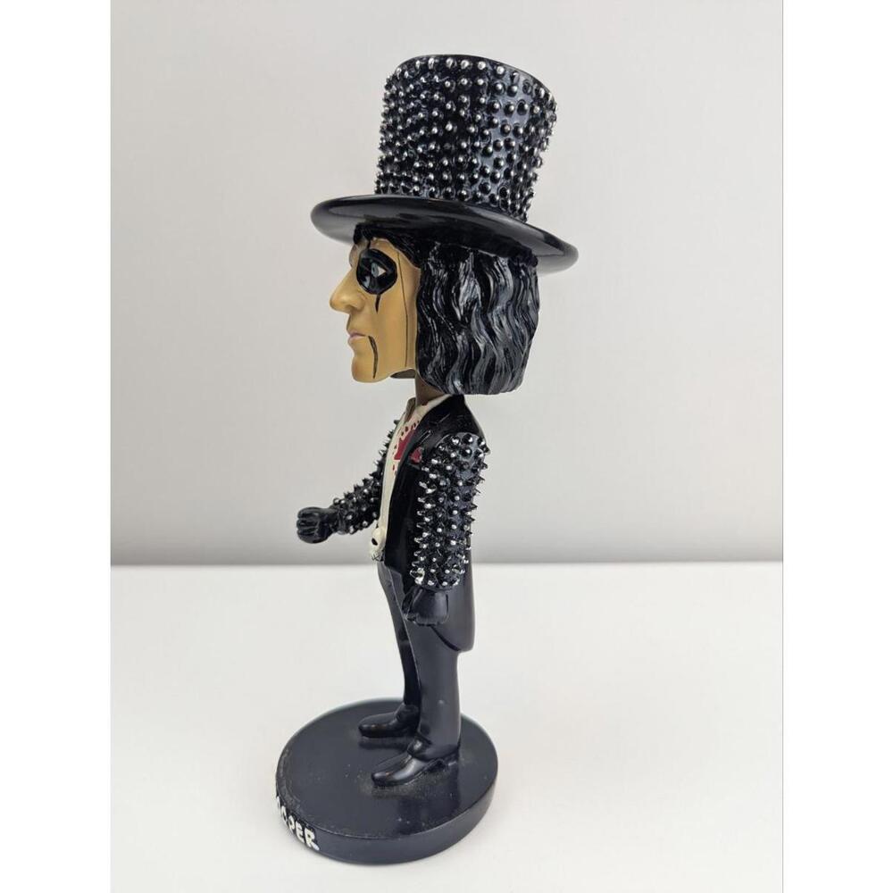 Alice Cooper Bobblehead Figure with Studded Jacket and Top Hat Collectible - Picture 5 of 7